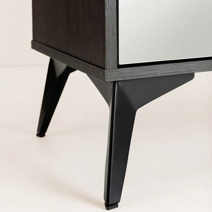 SPECCHIO ΣΥΡΤΑΡΙΕΡΑ 6ΣΥΡΤΑΡΙΑ ΜΑΥΡΟ OAK ΚΑΘΡΕΠΤΗΣ 120x39x80