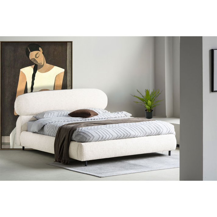 SERENITE ΚΡΕΒΑΤΙ (ΓΙΑ ΣΤΡΩΜΑ 160x200cm) BEIGE 230x194x105cm