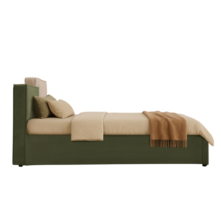 PUZZLE ΚΡΕΒΑΤΙ (ΓΙΑ ΣΤΡΩΜΑ 160x200cm) ΛΑΔΙ BEIGE 223x176x106