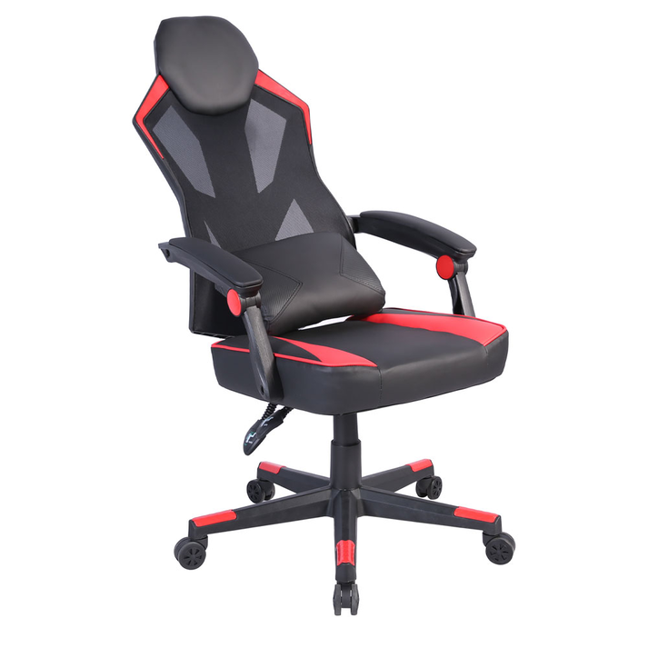 FUSION ΚΑΡΕΚΛΑ GAMING ΓΡΑΦΕΙΟΥ ΜΑΥΡΟ ΚΟΚΚΙΝΟ 50x74x137