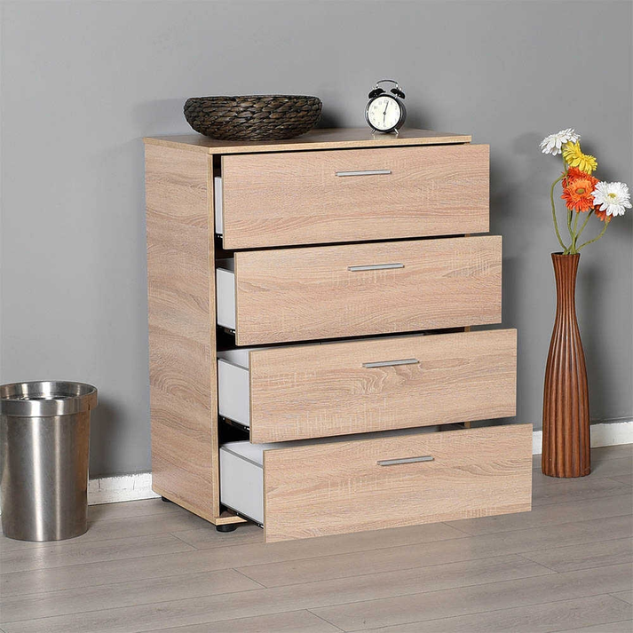ΣΥΡΤΑΡΙΕΡΑ ΜΕ ΤΕΣΣΕΡΑ ΣΥΡΤΑΡΙΑ 73x44x96cm SONOMA
