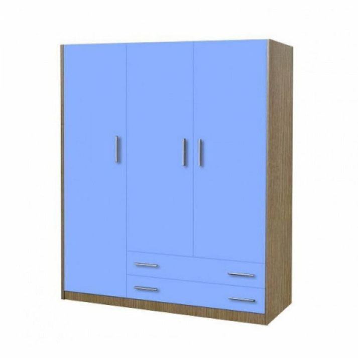 Παιδική ντουλάπα τρίφυλλη σιέλ