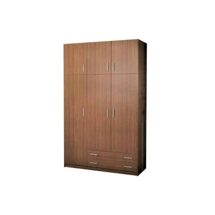 Παιδική ντουλάπα τρίφυλλη με πατάρι καρυδί