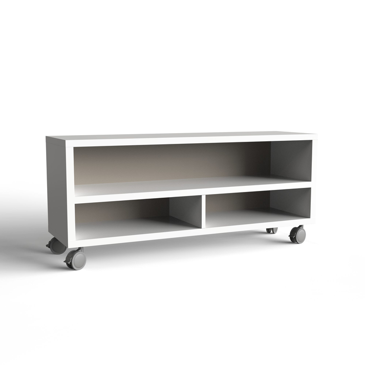 Έπιπλο Τηλεόρασης με 1 Ράφι και Ροδάκια 120x35xH55cm