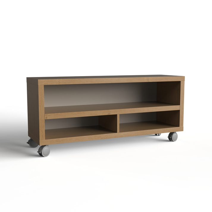 Έπιπλο Τηλεόρασης με 1 Ράφι και Ροδάκια 120x35xH55cm