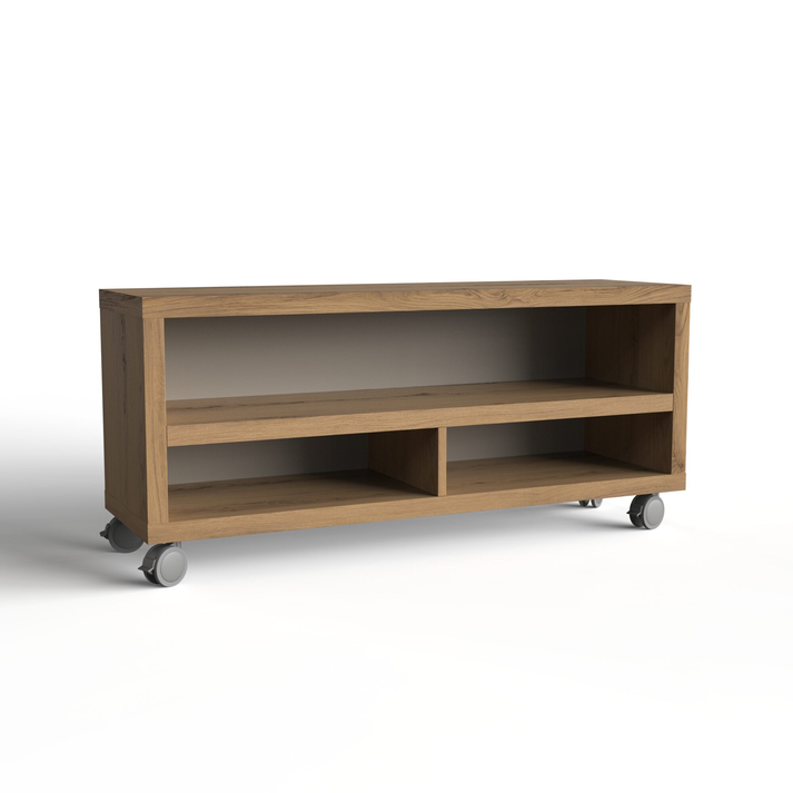 Έπιπλο Τηλεόρασης με 1 Ράφι και Ροδάκια 120x35xH55cm