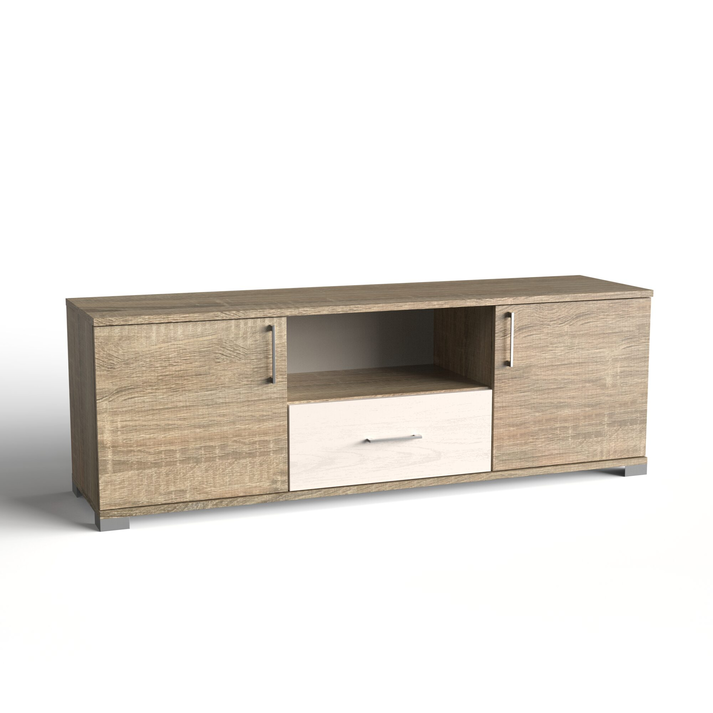 Έπιπλο Τηλεόρασης Δίφυλλο με 1 Συρτάρι 150x40xH51cm