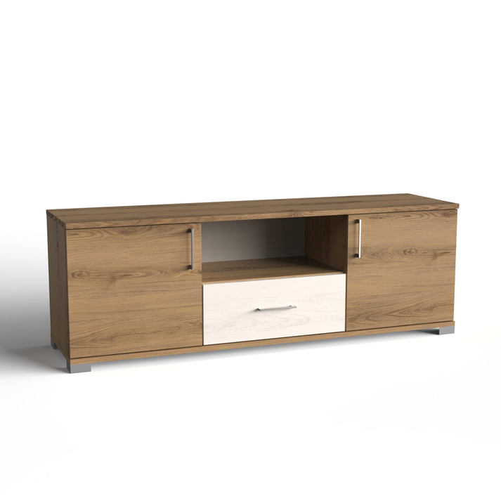 Έπιπλο Τηλεόρασης Δίφυλλο με 1 Συρτάρι 150x40xH51cm