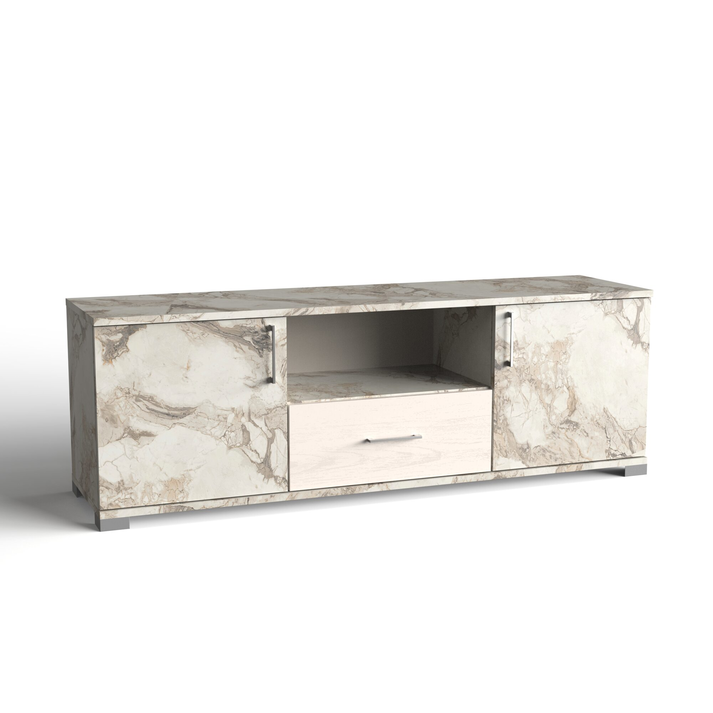 Έπιπλο Τηλεόρασης Δίφυλλο με 1 Συρτάρι 150x40xH51cm