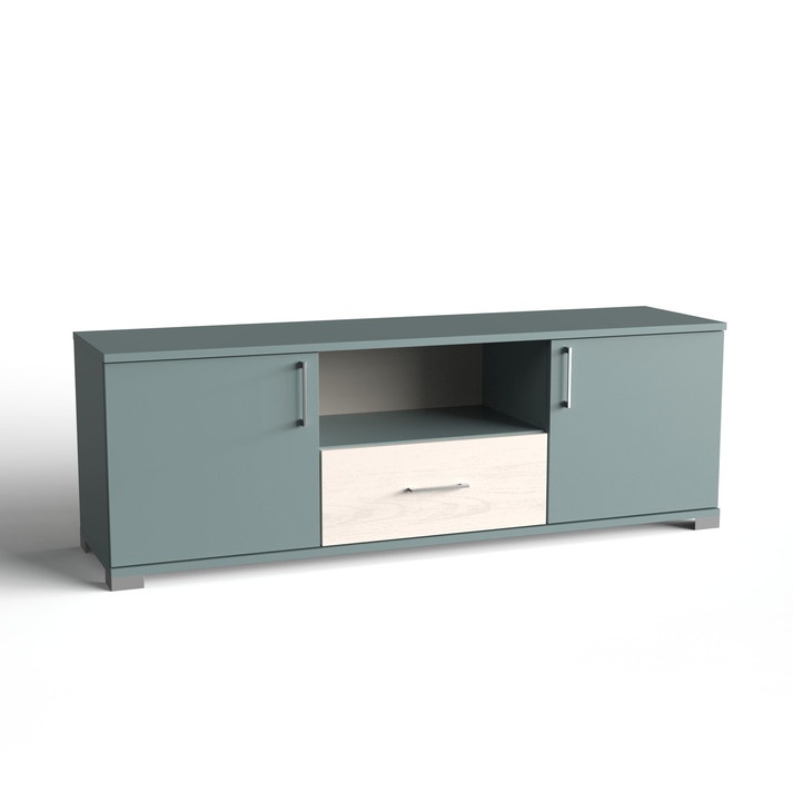 Έπιπλο Τηλεόρασης Δίφυλλο με 1 Συρτάρι 150x40xH51cm