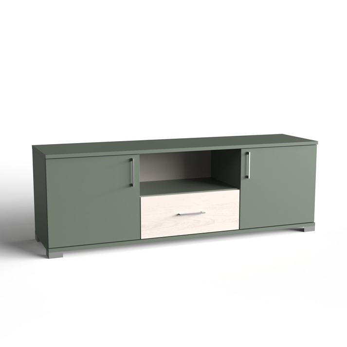 Έπιπλο Τηλεόρασης Δίφυλλο με 1 Συρτάρι 150x40xH51cm