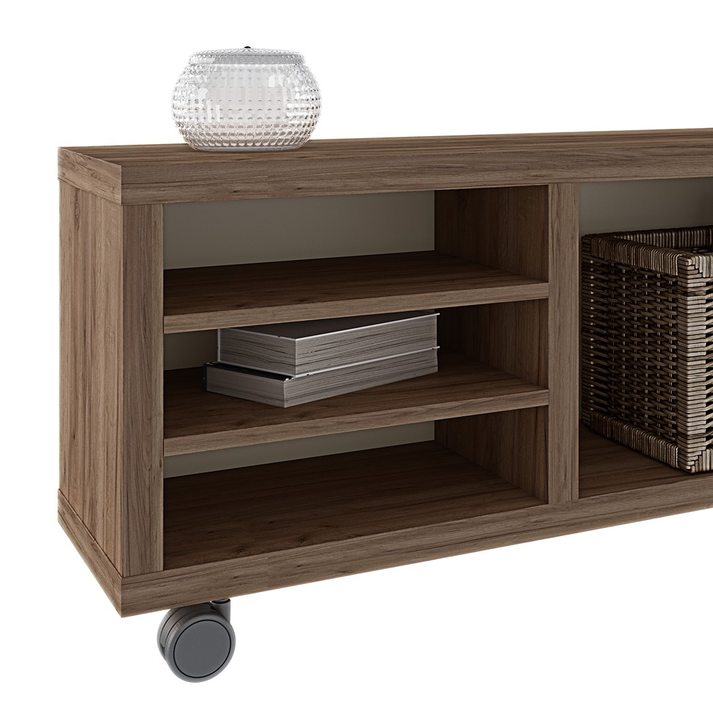 Έπιπλο Τηλεόρασης με 3 Ράφια και Ροδάκια Ελληνικής Κατασκευής 150x35xH55cm ALN