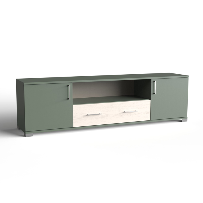 Έπιπλο Τηλεόρασης Δίφυλλο με 1 Συρτάρι 180x40xH51cm