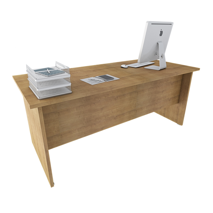 Ίσιο Επαγγελματικό Γραφείο με 2 Συρτάρια 120/140/160/180/200x80xH73cm