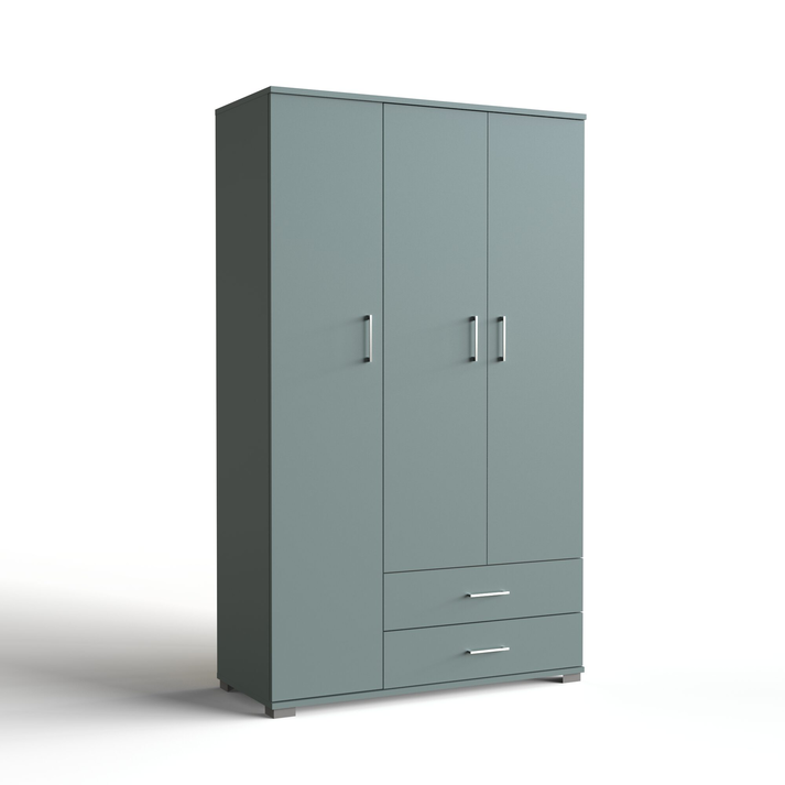 Three-leaf Wardrobe with 2 Drawers 111x48xH187cm