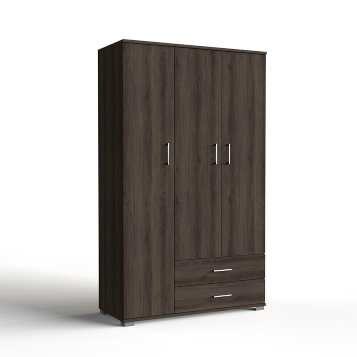 Three-leaf Wardrobe with 2 Drawers 111x48xH187cm
