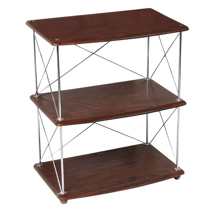 Ραφιέρα με 3 Ράφια και Σκελετό Χρωμίου 60x38xH72cm (Επιλογή Χρώματος)