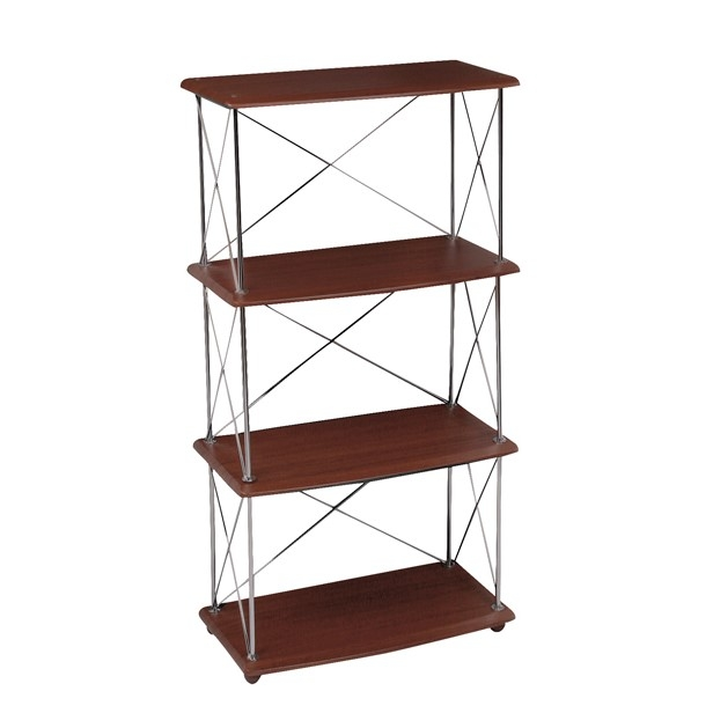 Ραφιέρα με 4 Ράφια και Σκελετό Χρωμίου 55x30xH105cm (Επιλογή Χρώματος)