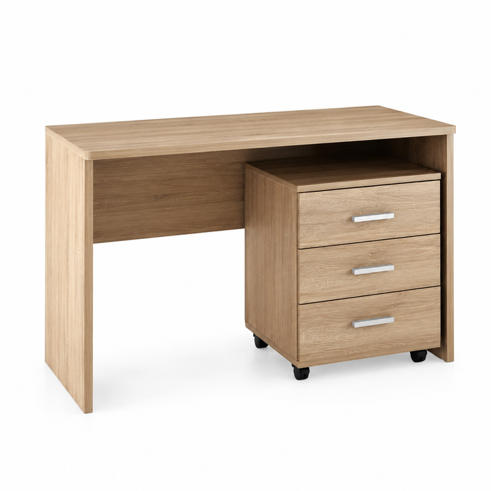 Desk 120x60xH78cm with mobile drawer unit 45x40xH48cm