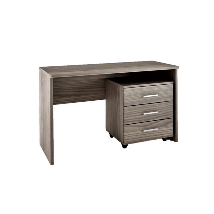 Γραφείο 120 με τροχήλατη συρταριέρα σταχτί