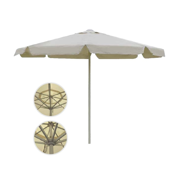 ομπρέλα αλουμινίου Φ3,5 pip alu polyester round