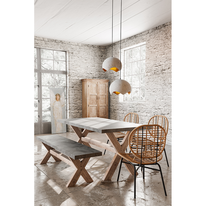 CAMIRO ΤΡΑΠΕΖΙ CEMENT 180x90x75