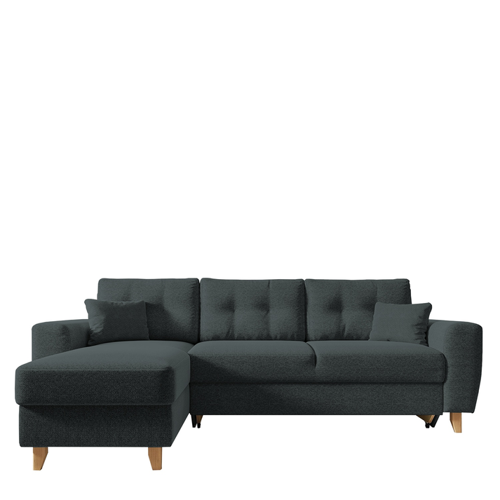 Καναπές Γωνιακός Αναστρέψιμη Γωνία JESSIE 235x160x85cm Σκούρο Γκρι
