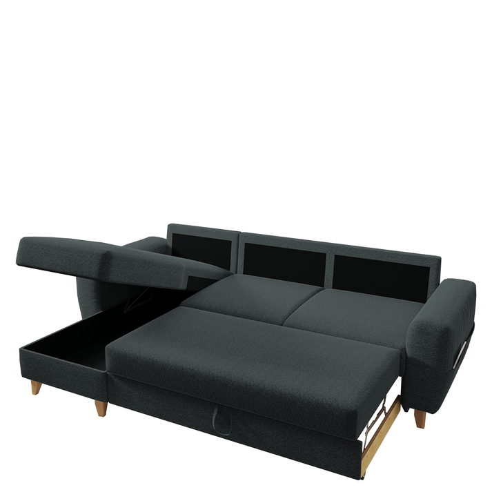 Καναπές Γωνιακός Αναστρέψιμη Γωνία JESSIE 235x160x85cm Σκούρο Γκρι
