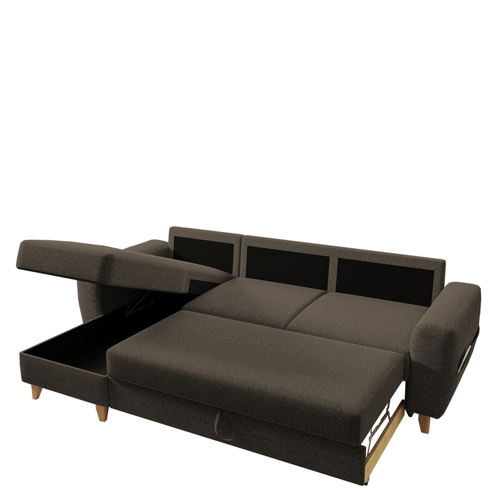 Καναπές Γωνιακός Αναστρέψιμη Γωνία JESSIE 235x160x85cm Καφέ