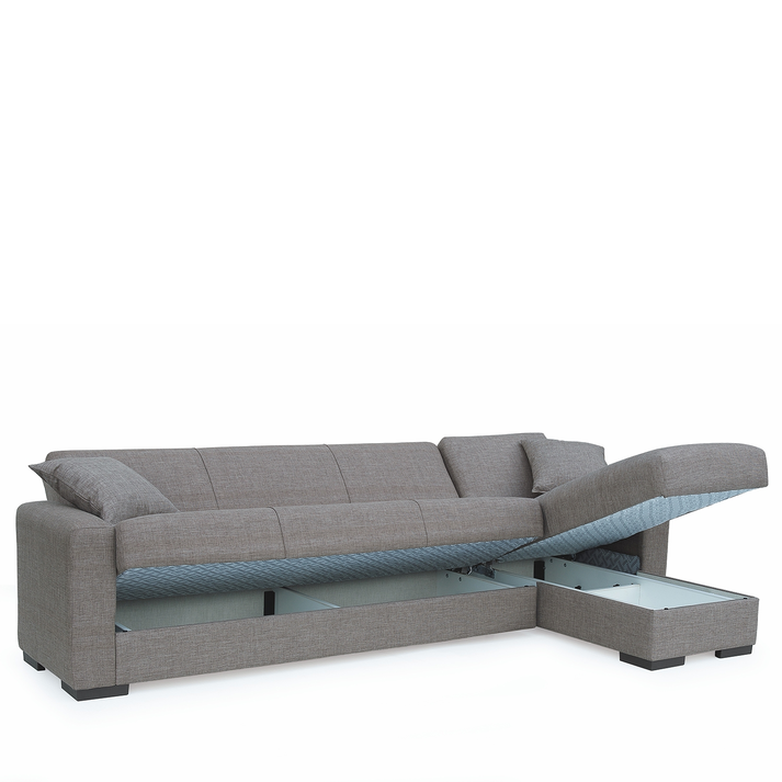 Καναπές Κρεβάτι Γωνιακός JOSE Καφέ 270x150x86cm