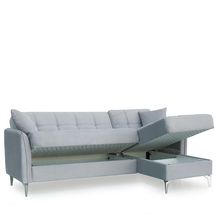 Καναπές Γωνιακός JOAQUIN Γκρι 230x84x89cm