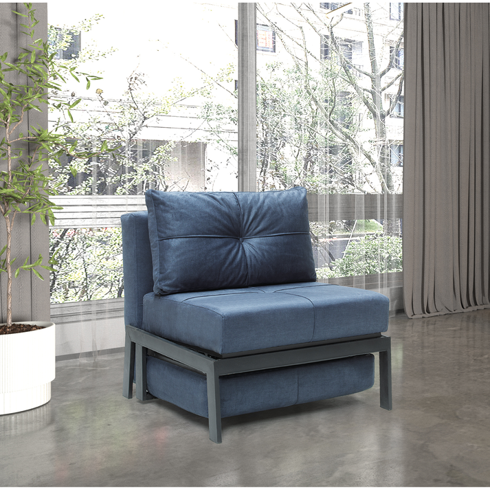 Πολυθρόνα OLIVER Σκούρο Μπλε 87x93x90cm