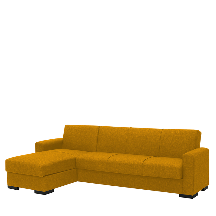 Καναπές Κρεβάτι Γωνιακός JOSE Μουσταρδί 270x150x86cm