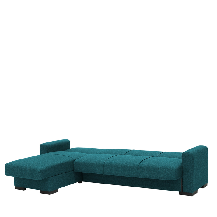 Καναπές Κρεβάτι Γωνιακός JOSE Πετρόλ 270x150x86cm