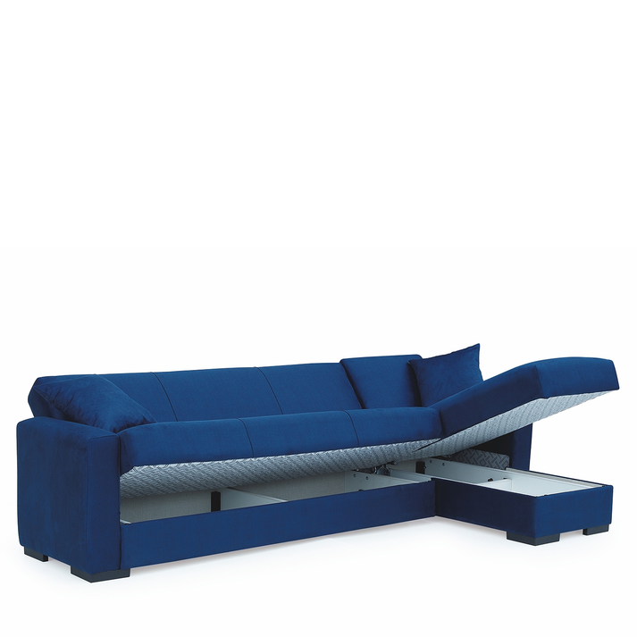 Καναπές Κρεβάτι Γωνιακός JOSE Μπλε 270x150x86cm