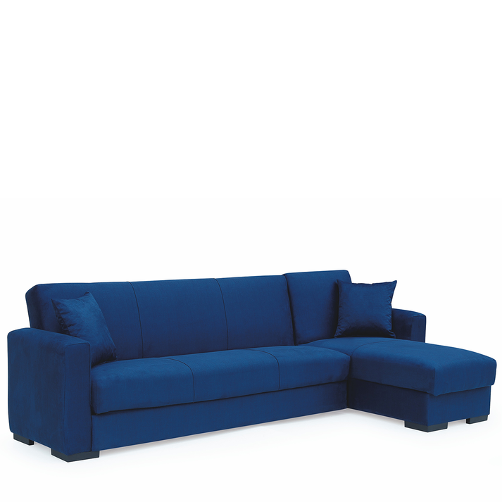 Καναπές Κρεβάτι Γωνιακός JOSE Μπλε 270x150x86cm