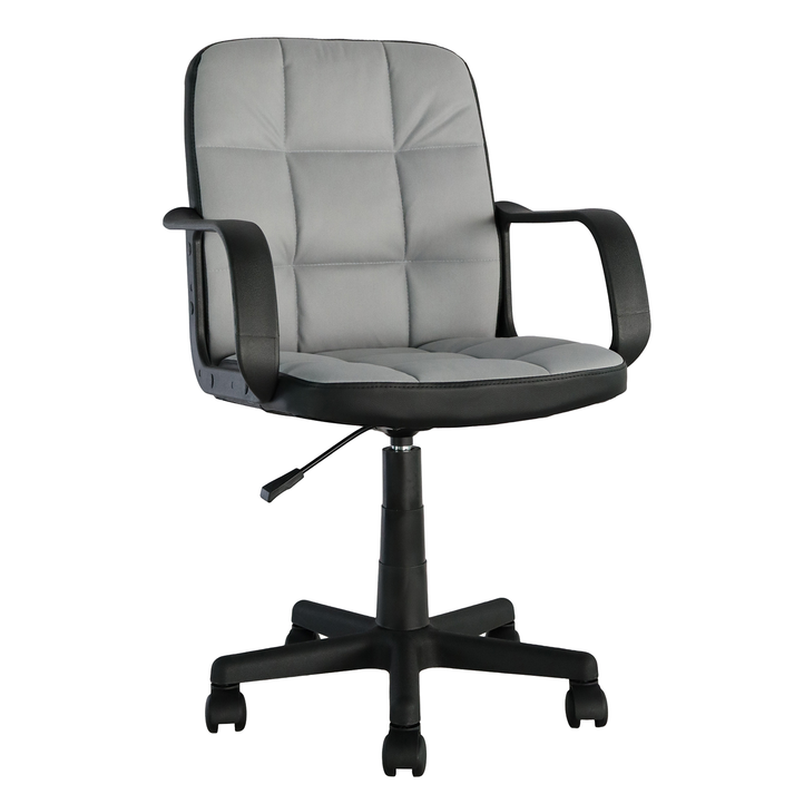 Καρέκλα Γραφείου ASPIS Γκρι/Μαύρο Ύφασμα/PVC 56x57x85-97cm