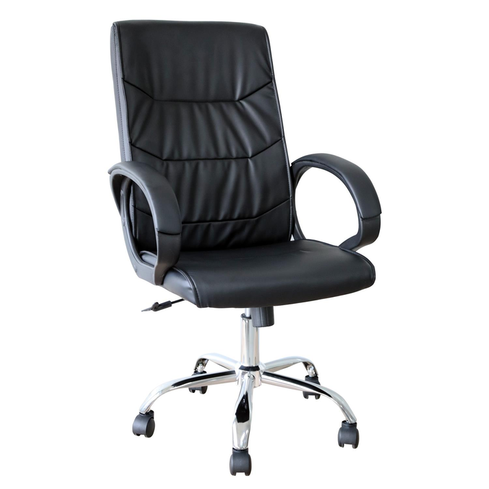 Καρέκλα Γραφείου Διευθυντή COCHRAN Μαύρο PVC 65x68x120cm