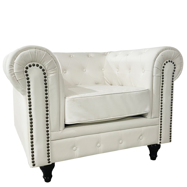 Πολυθρόνα AVERY Λευκό PU 100x90x73cm