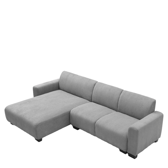 Καναπές Γωνιακός Αναστρέψιμος TRIANA Γκρι Ύφασμα 287x161x71cm