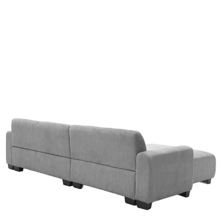 Καναπές Γωνιακός Αναστρέψιμος TRIANA Γκρι Ύφασμα 287x161x71cm