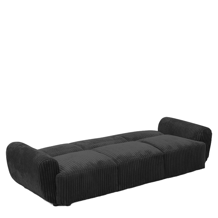 Καναπές Κρεβάτι Τριθέσιος SCULPTA Μαύρο Ύφασμα 234x88x75cm