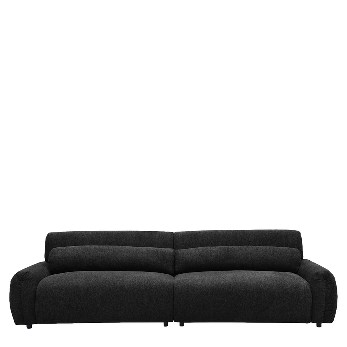Καναπές Τετραθέσιος VORTICA Μαύρο Ύφασμα 280x85x78cm