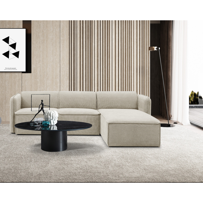 Καναπές Γωνιακός Αναστρέψιμος MAFFEI Μπεζ Ύφασμα 268x163x76cm