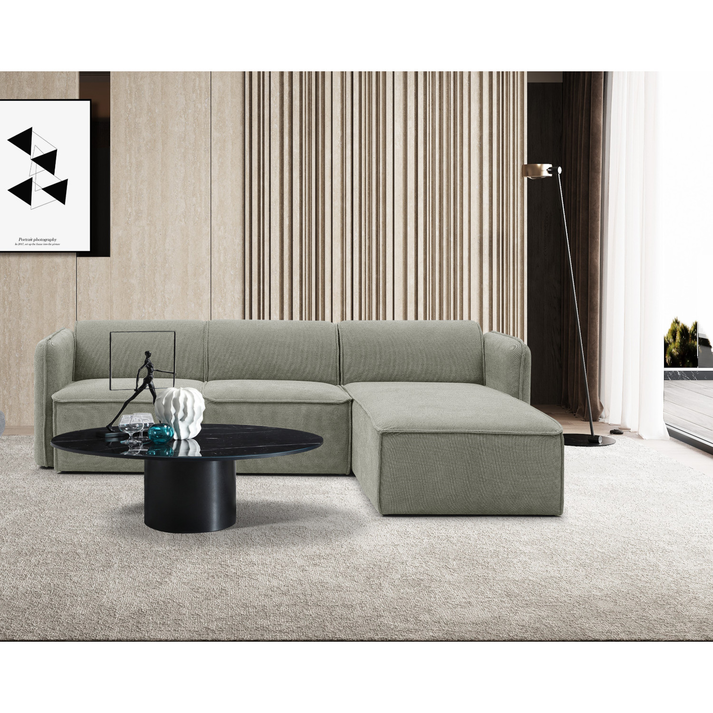 Καναπές Γωνιακός Αναστρέψιμος MAFFEI Γκρι Ύφασμα 268x163x76cm