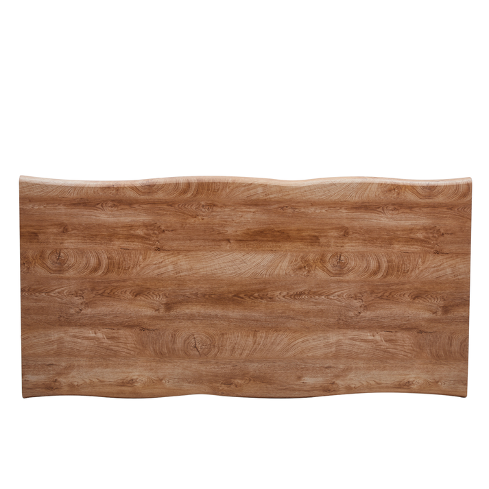 Τραπέζι Τραπεζαρίας AOSA Honey Maple/Μαύρο MDF/Μέταλλο 200x100x76cm