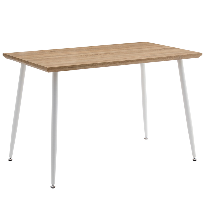 Τραπέζι Τραπεζαρίας MINOS Sonoma/Λευκό Μέταλλο/Μοριοσανίδα 120x70x75cm