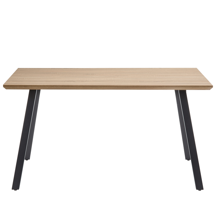 Τραπέζι Τραπεζαρίας ADONIS Sonoma/Μαύρο Μέταλλο/Μοριοσανίδα 140x80x76cm