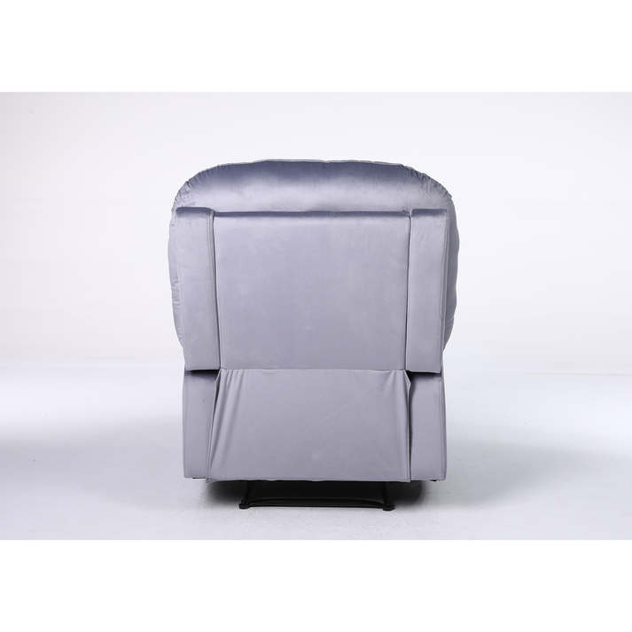 Πολυθρόνα Ανακλινόμενη NASHIRA Γκρι Βελούδο 88x90x99cm