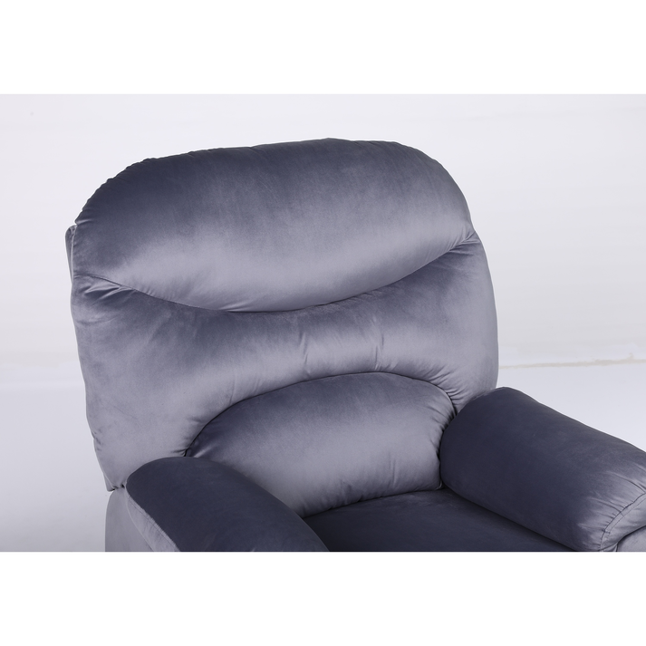 Πολυθρόνα Ανακλινόμενη NASHIRA Γκρι Βελούδο 88x90x99cm